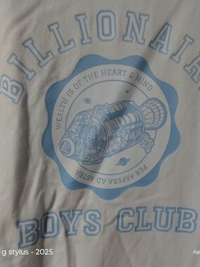 🟡🔥BILLIONAIRE BOYS CLUB-Blue Logo Mens Tee, 3xl